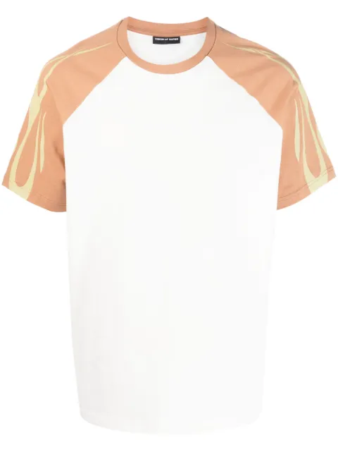 Vision Of Super short raglan-sleeves cotton T-shirt