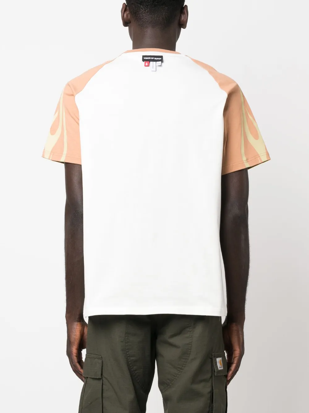 Vision Of Super Short Raglan-sleeves Cotton T-shirt In White