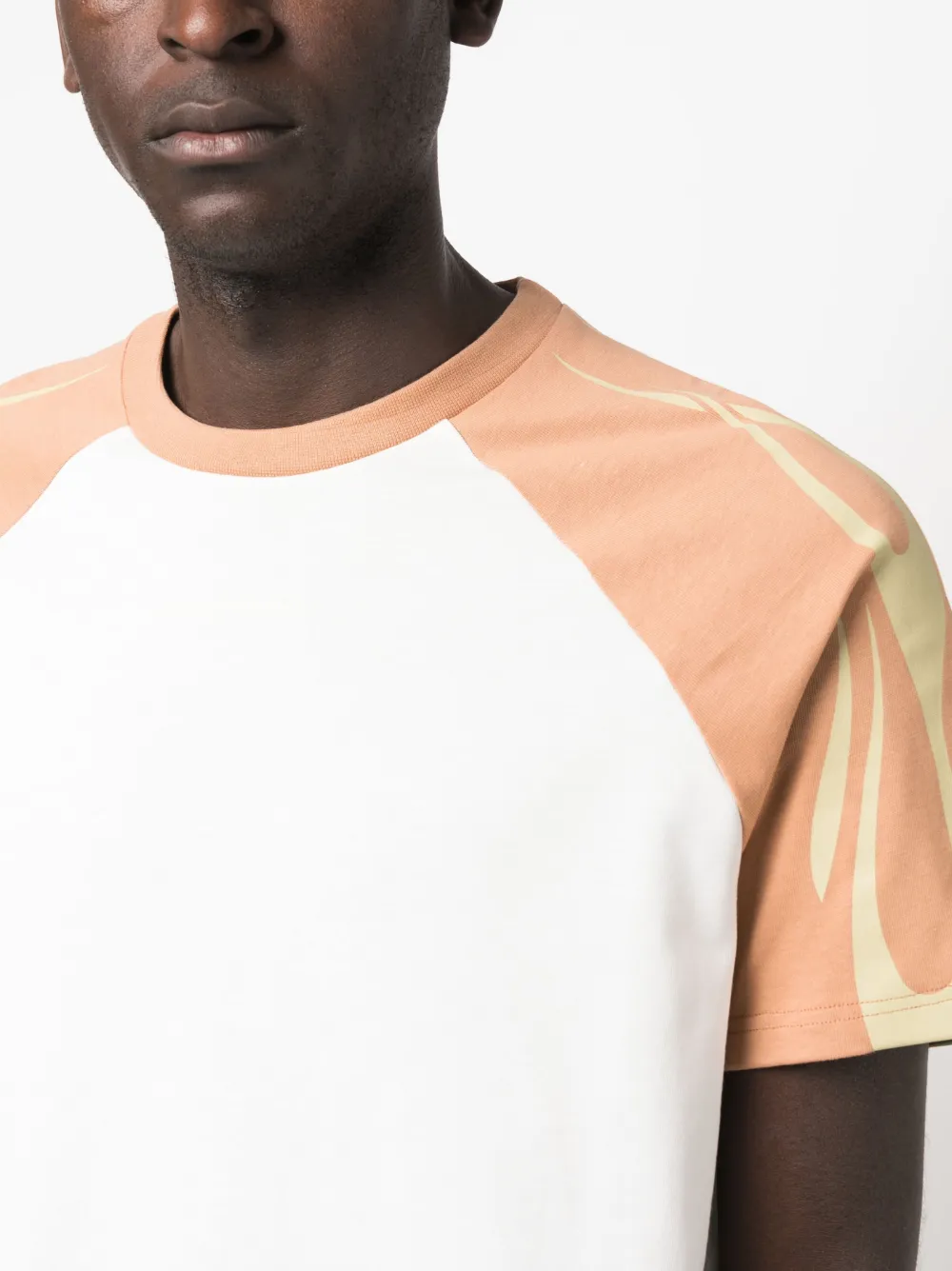 Vision Of Super Short Raglan-sleeves Cotton T-shirt In White