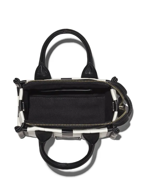 Marc Jacobs The Striped Mini Tote Bag | Black | FARFETCH