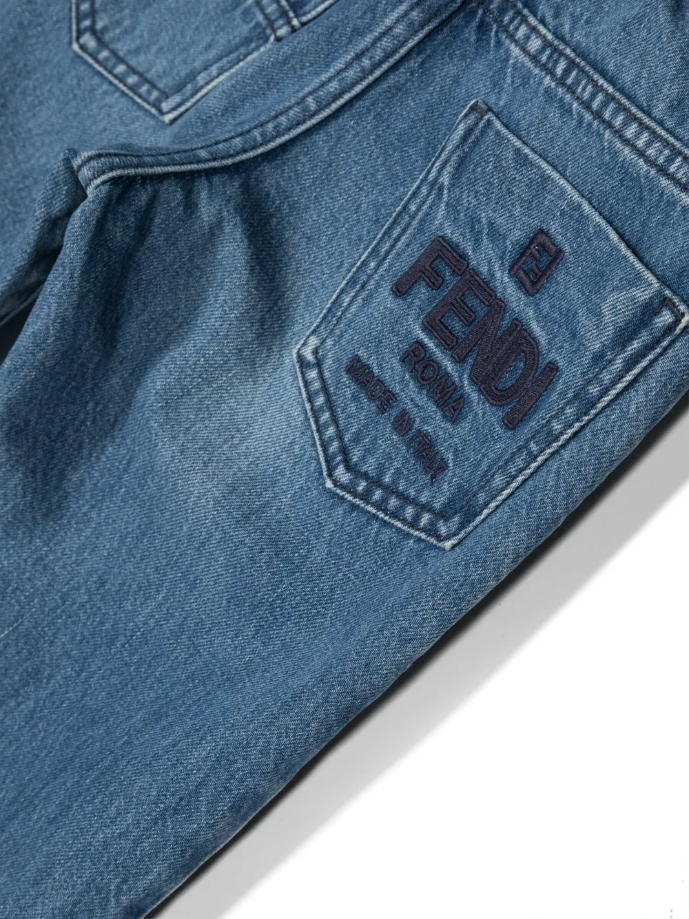 Fendi Kids Straight jeans Blauw