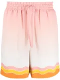 Casablanca Rainbow Monogram silk shorts - Pink