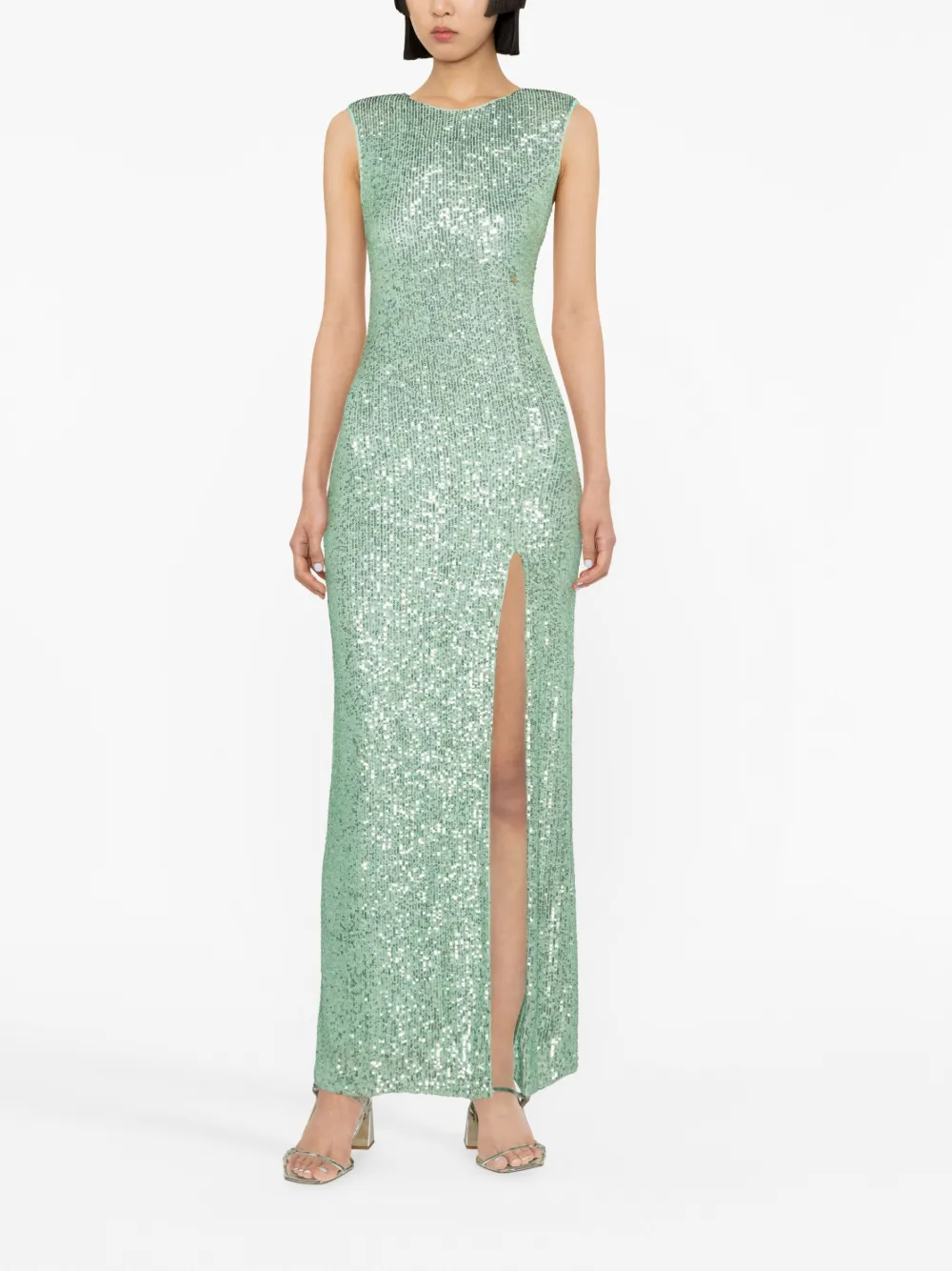 LIU JO sequin-embellished long dress - Groen