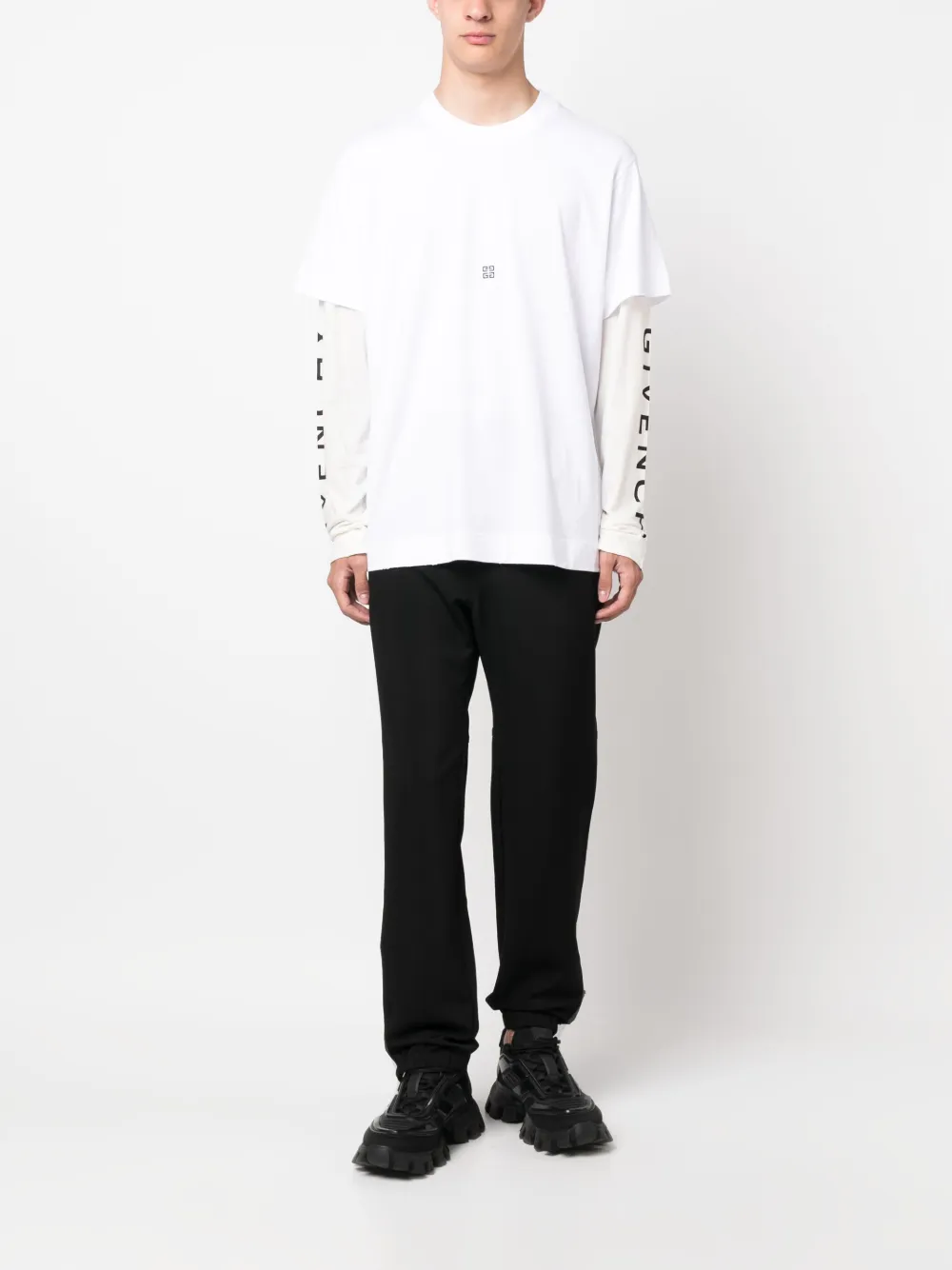 Givenchy T-shirt met logoprint - 110 WHITE/ECRU