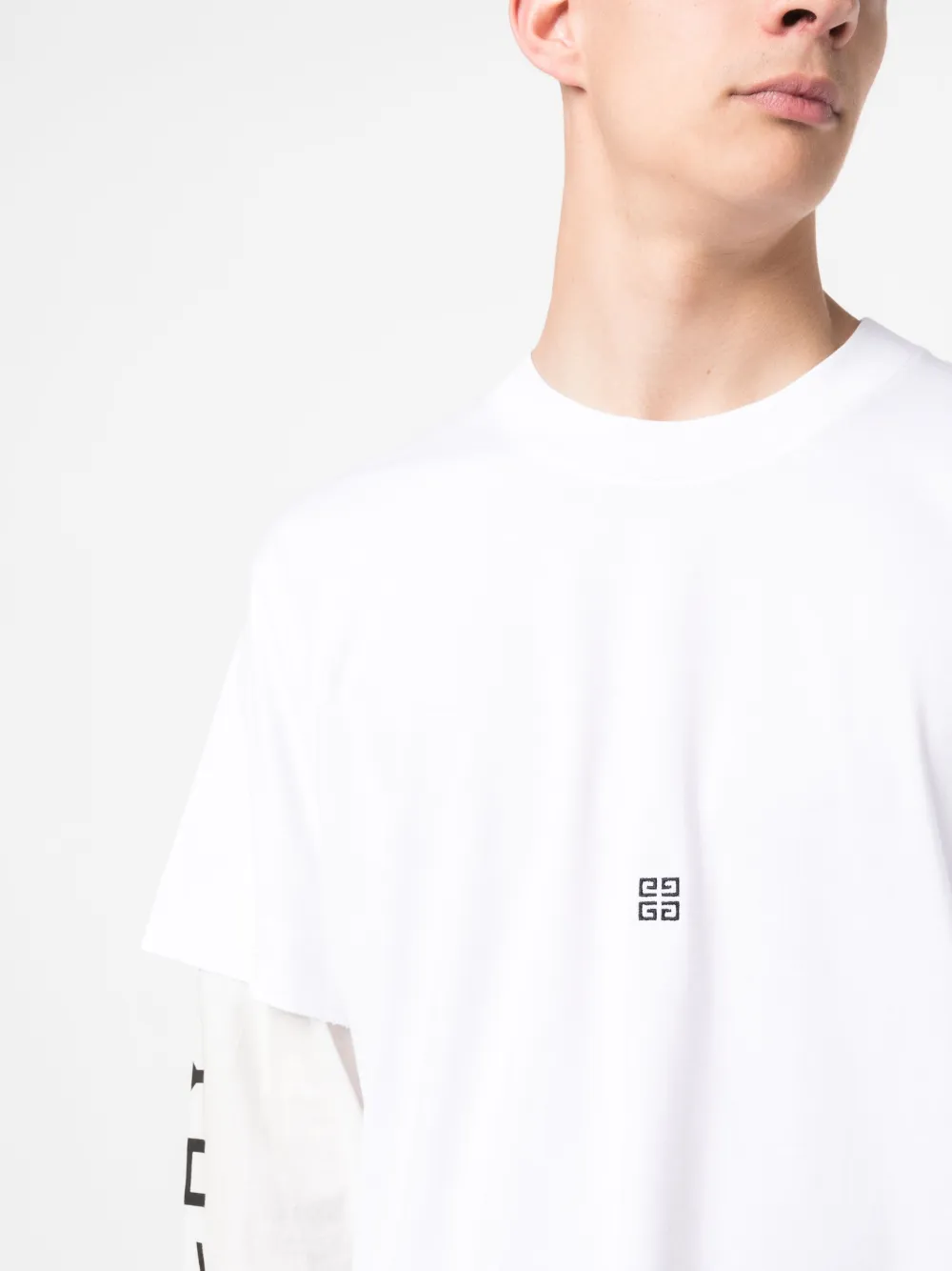 Givenchy T-shirt met logoprint 110 WHITE ECRU