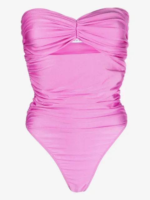Amen robe-bustier à effet froncé