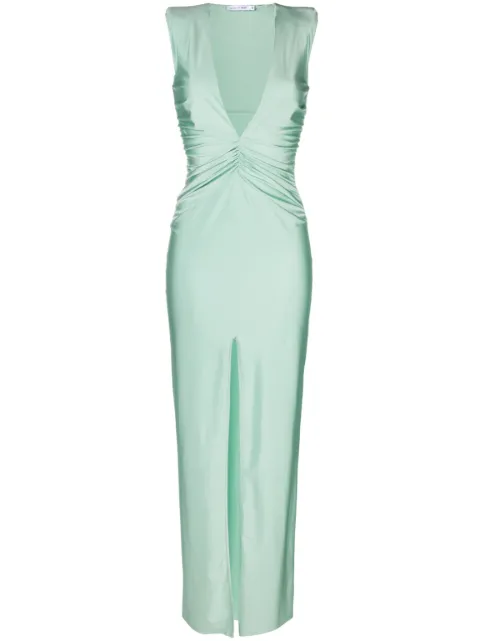 Amen V-neck ruched maxi dress