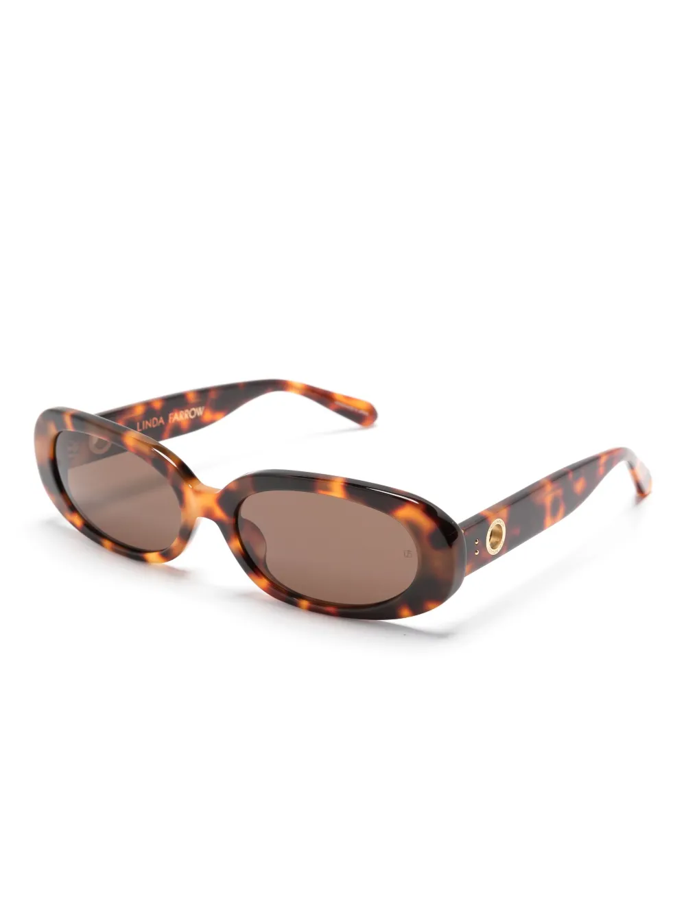 Linda Farrow Bril met schildpadschild design - Bruin