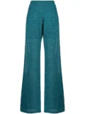 Amen lurex wide-leg trousers - Blue