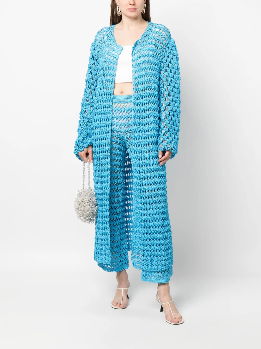 Letanne Gehaakte vestjas - Blauw