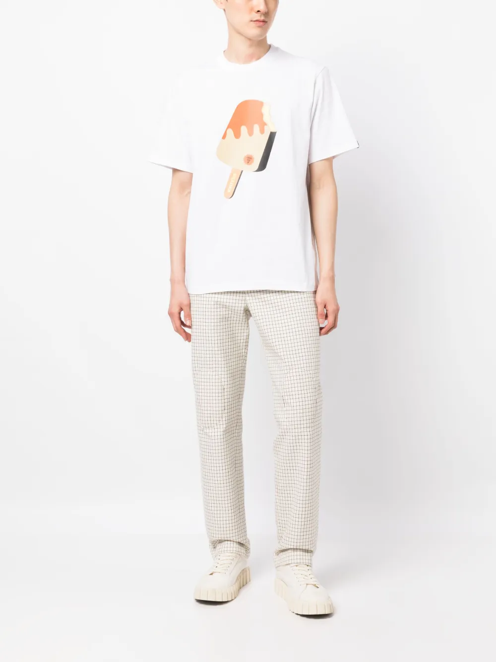 ICECREAM logo-print cotton T-shirt - Wit
