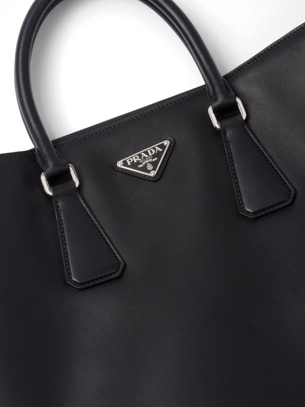 Prada Saffiano Leather Recycled Tote Bag - Black
