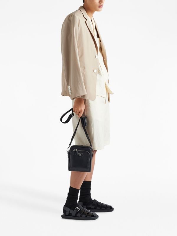 Prada triangle-logo Leather Shoulder Bag - Farfetch