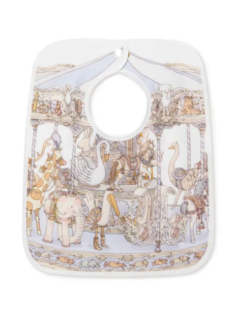 Atelier Choux Carousel-print organic cotton bib 