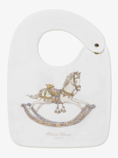 Atelier Choux illustration-print organic cotton bib