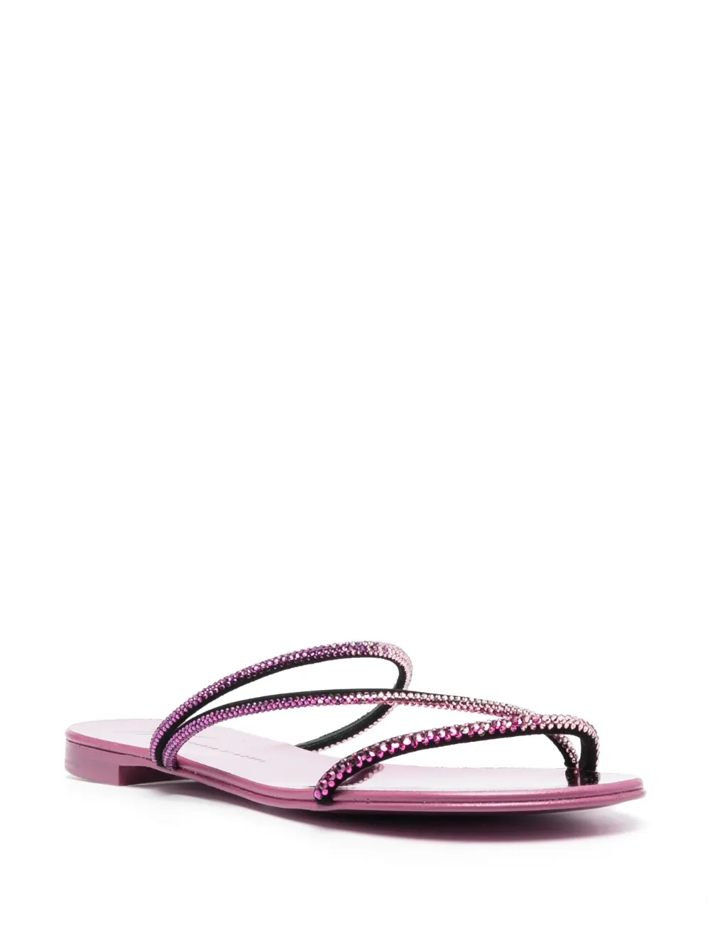 Giuseppe Zanotti Slippers verfraaid met kristal - Roze