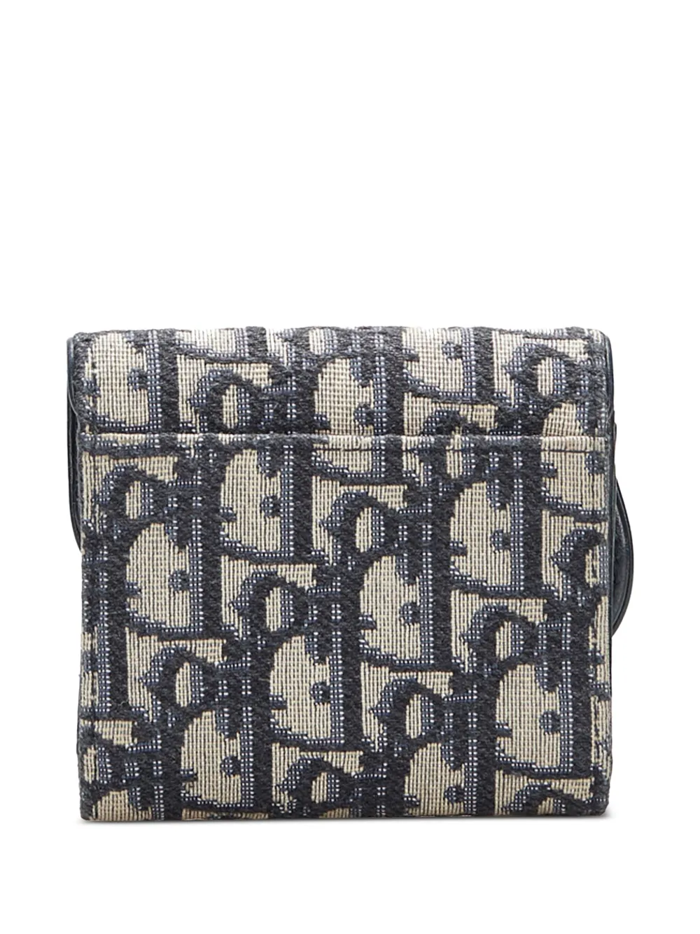 Christian Dior pre-owned Oblique Saddle wallet - Blauw
