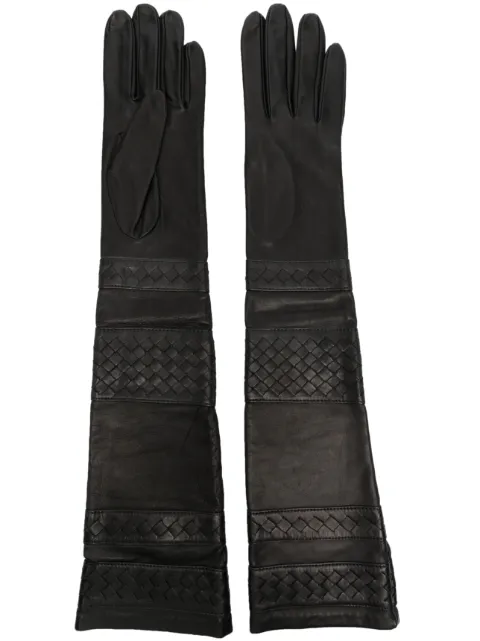 Manokhi elbow-length panelled leather gloves