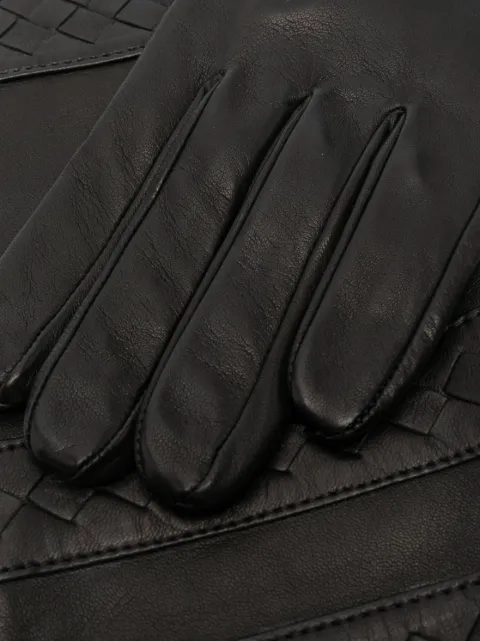 Manokhi elbow-length panelled leather gloves GLMANO471 - 1