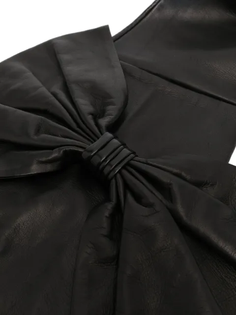 Manokhi bow-detail leather gloves GLLMANO475 - 1