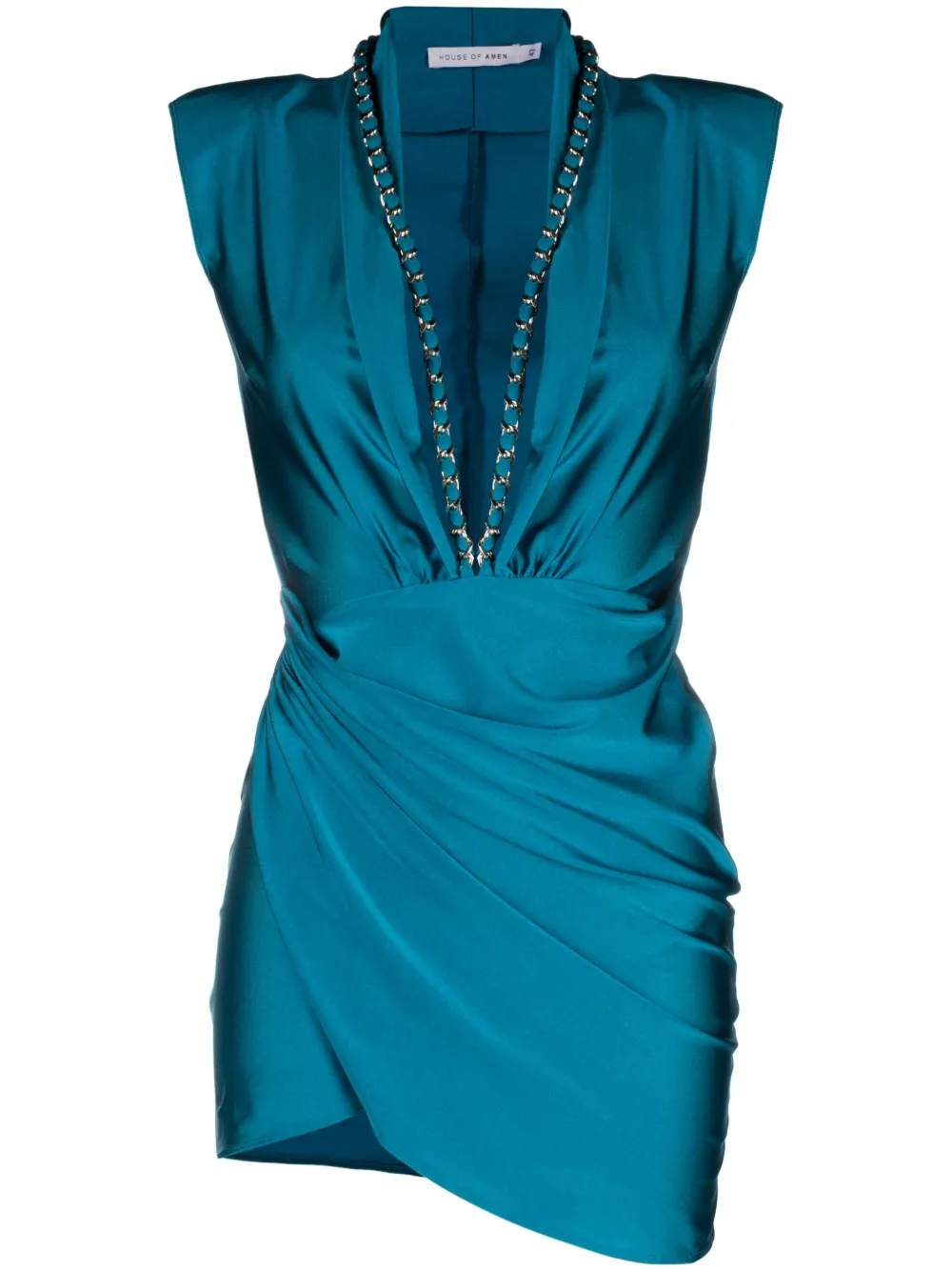 Amen chain-detail minidress