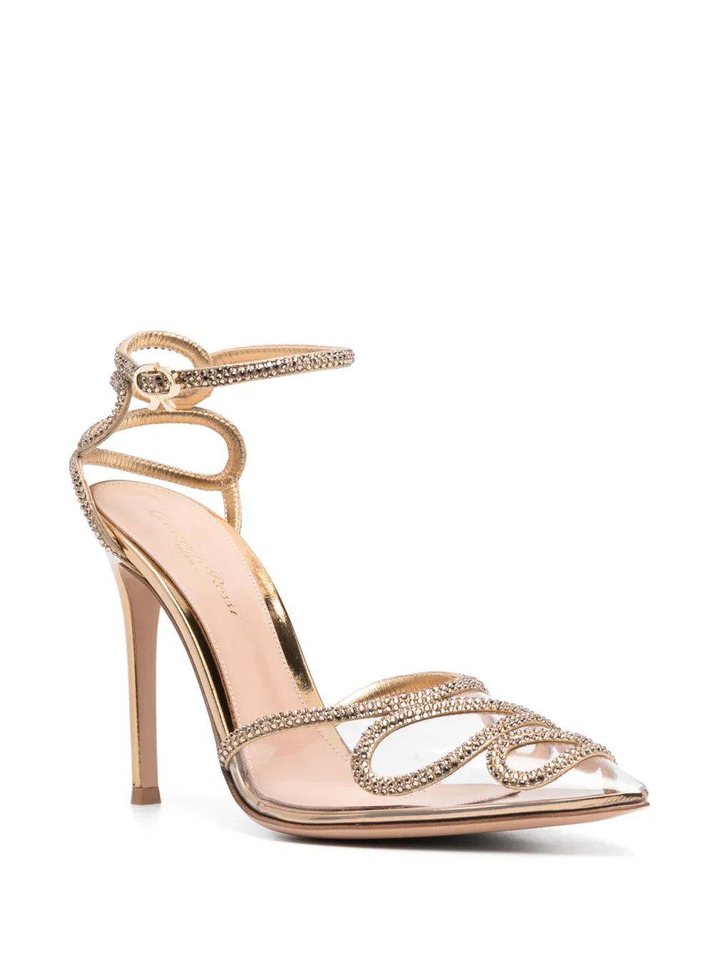 Gianvito Rossi Pumps verfraaid met kristallen - Beige