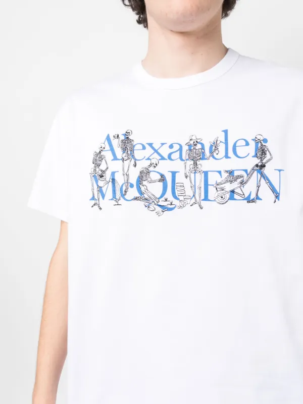 Alexander McQueen logo-print short-sleeve T-shirt | White