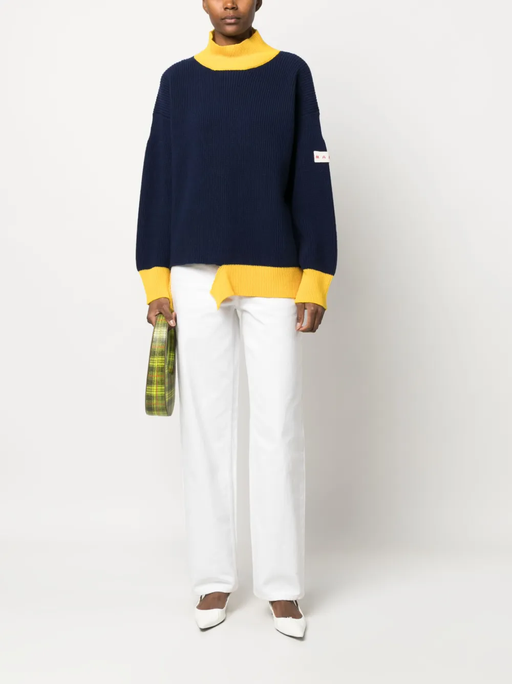 Marni Asymmetrisch trui - Blauw