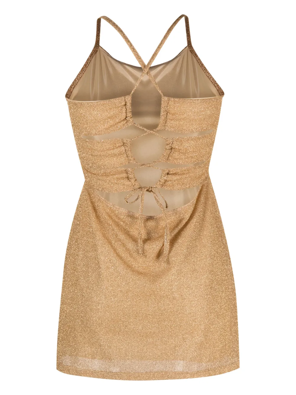 Moschino Mouwloze maxi-jurk - Goud