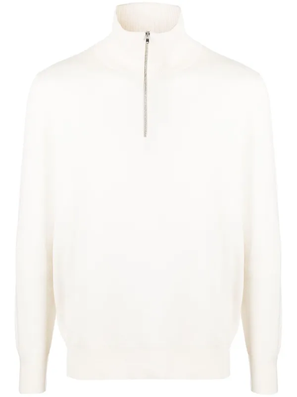 High neck jumper white shop