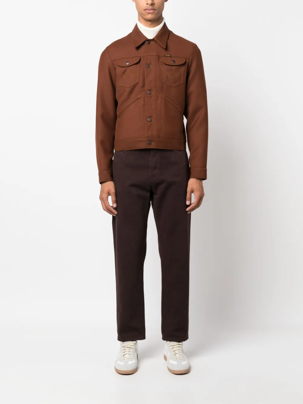 SANDRO Button-up shirtjack - Bruin