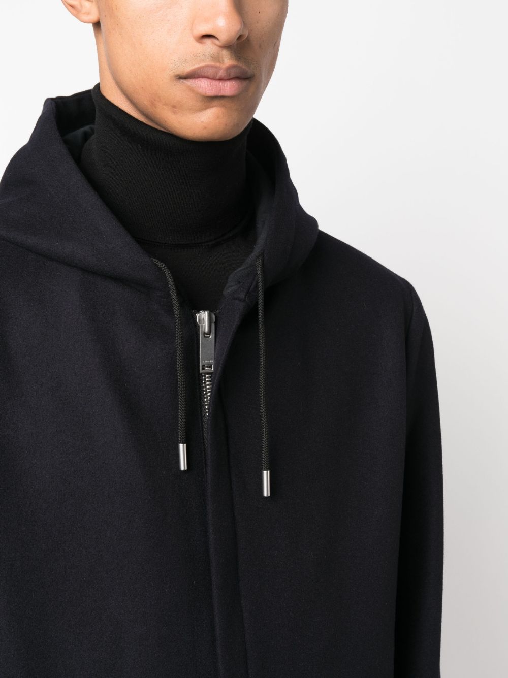 SANDRO zip-up Hooded Coat - Farfetch