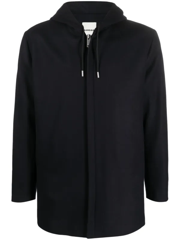 Sandro hooded best sale coat