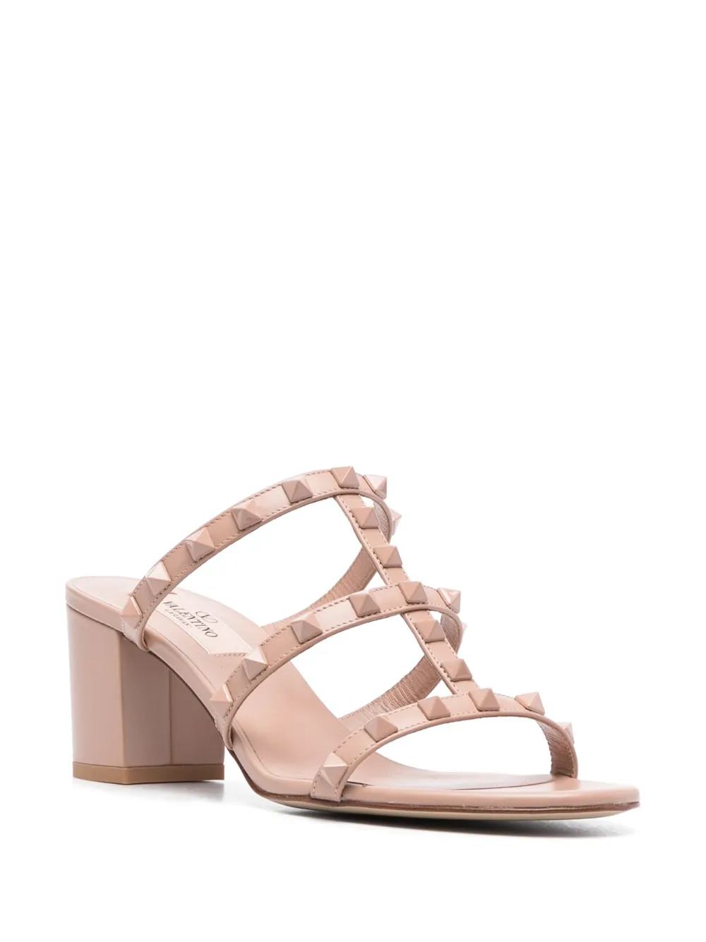 Valentino Garavani Rockstud leren sandalen - Beige