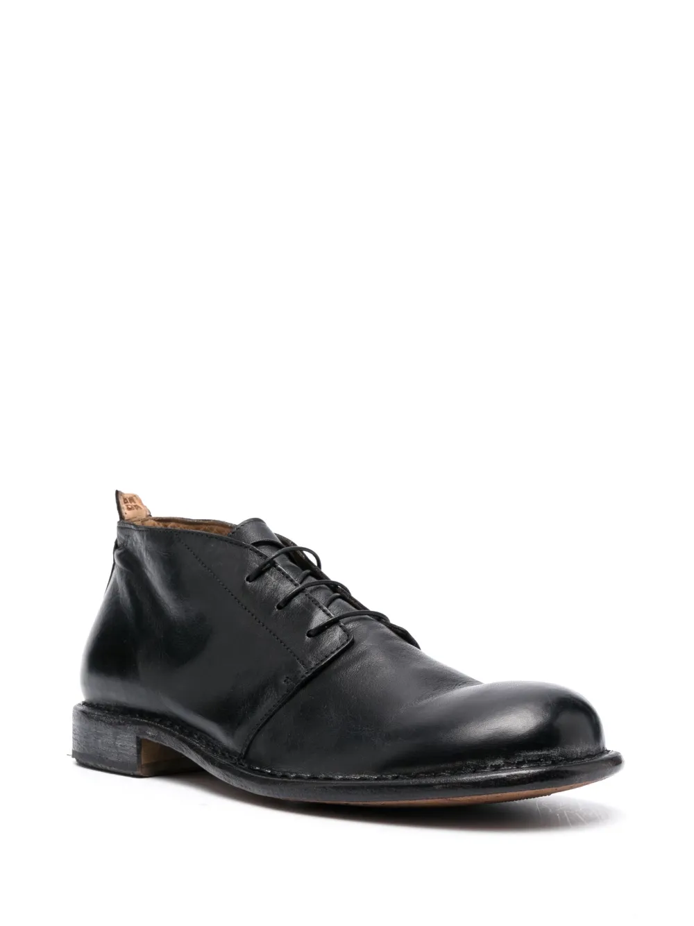 Moma leather lace-up boots - Zwart