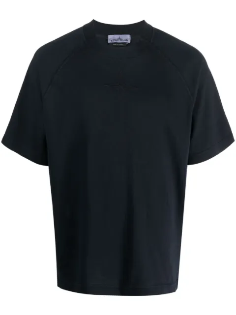 Stone Island - logo-embroidered cotton T-shirt