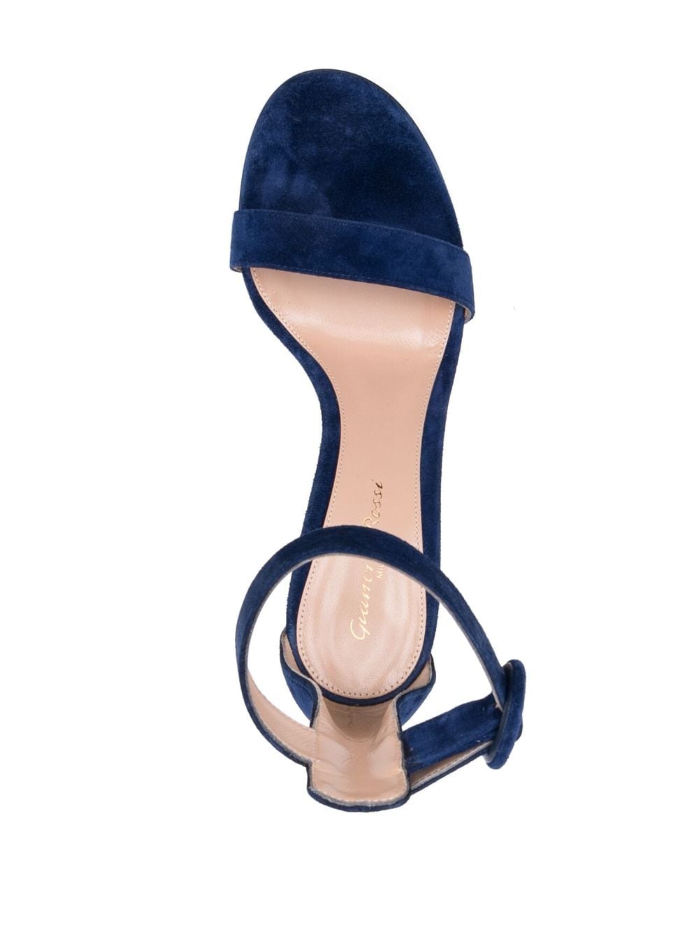 Shop Gianvito Rossi Portofino 85mm Suede Sandals In Blue