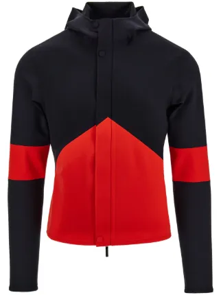 Men's color block hooded ski coat clearance
