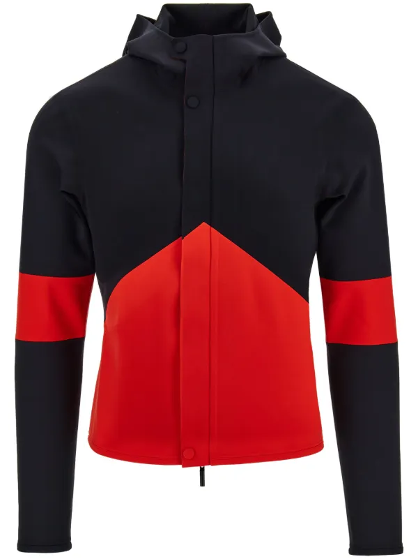 Men's color block hooded ski coat hotsell