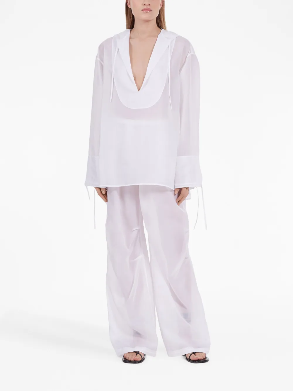 Ferragamo Cargo broek met elastische taille - Wit