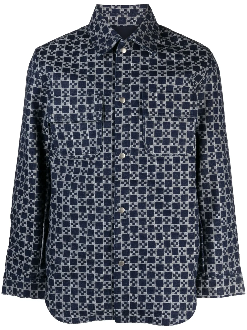 SANDRO Shirtjack met jacquard Blauw