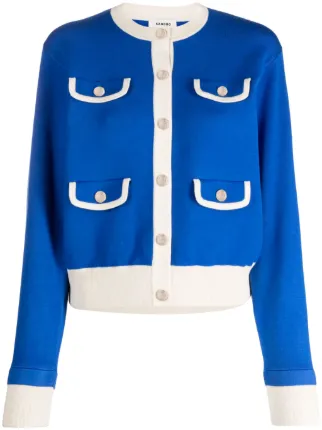 SANDRO contrast trim Buttoned Cardigan Farfetch