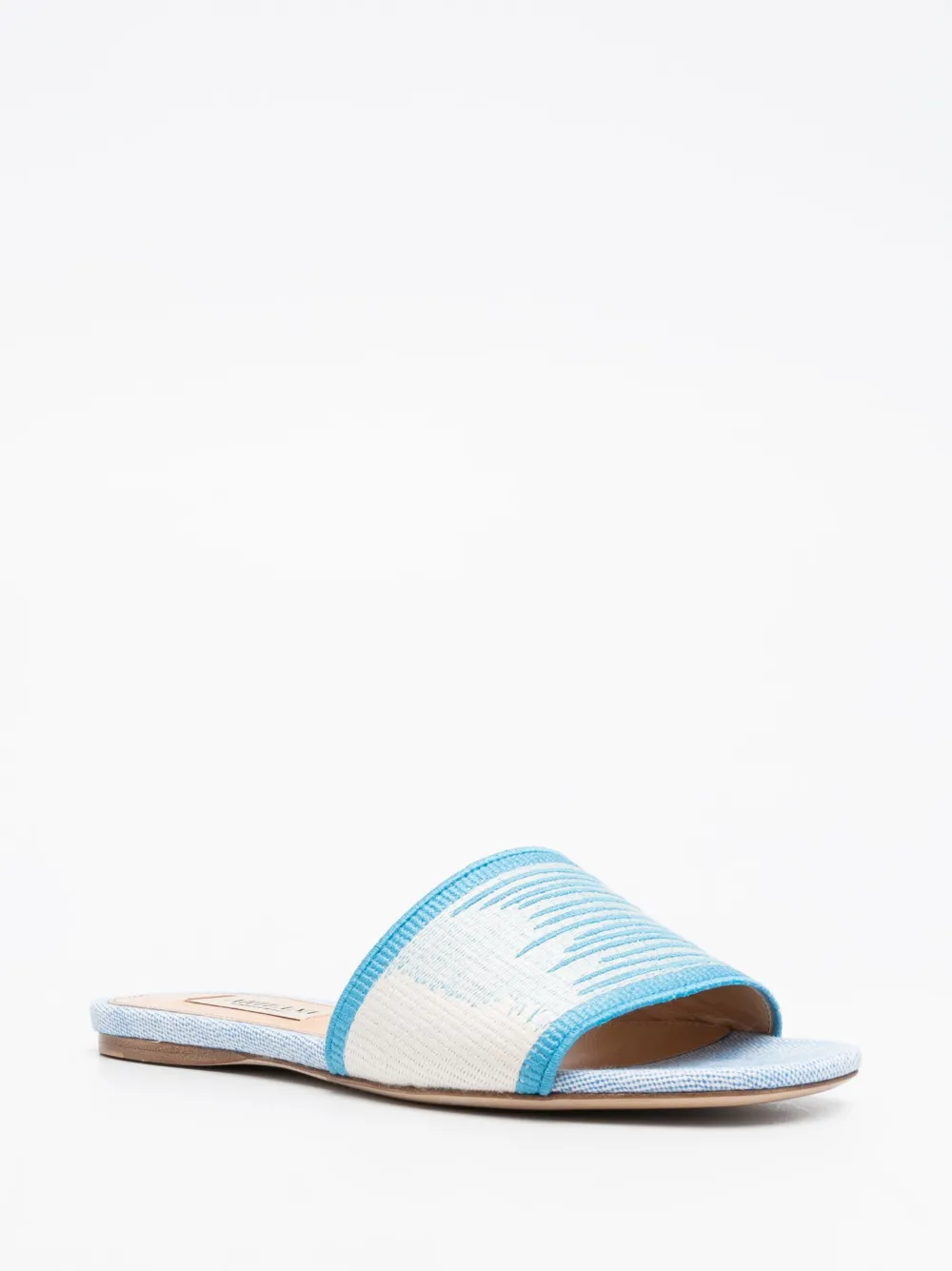 Arteana embroidered flat slides - Blauw