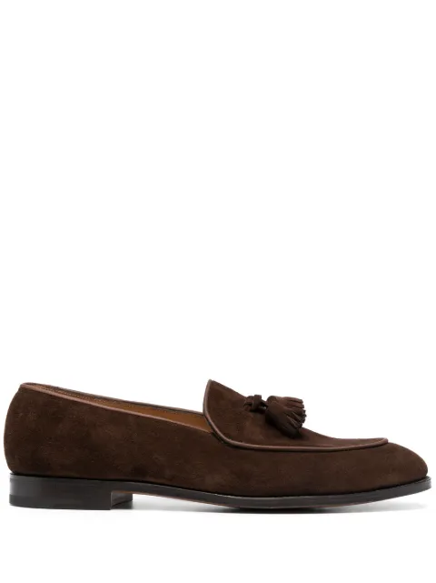 John Lobb tassel-detail suede loafers