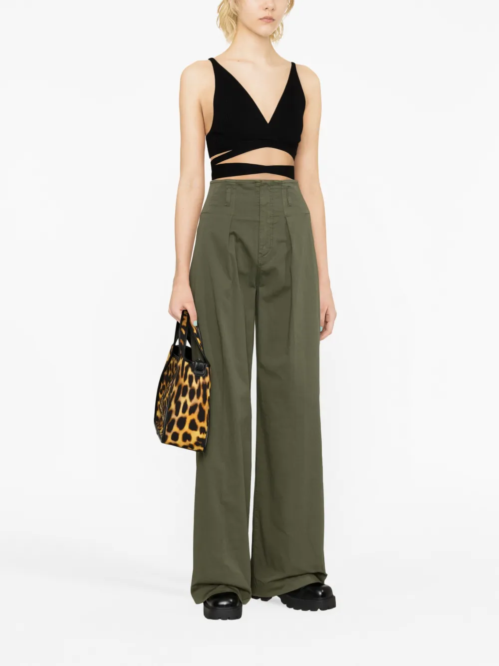 PINKO tie-fastening sleeveless top - Zwart