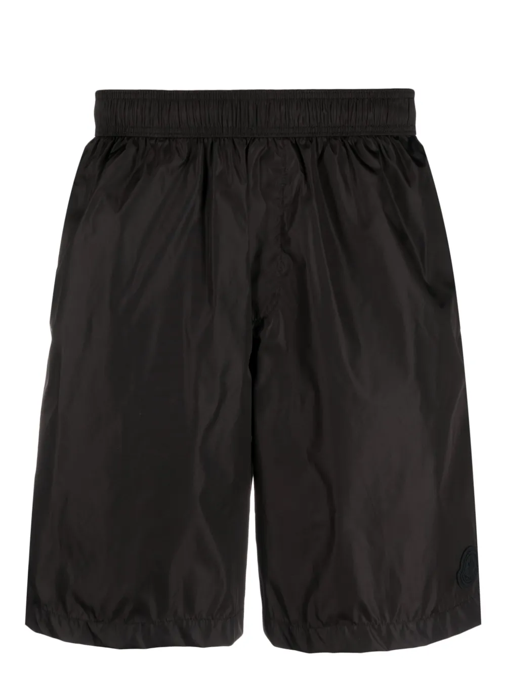 Moncler Bermuda de praia com patch de logo | Preto | Image 1