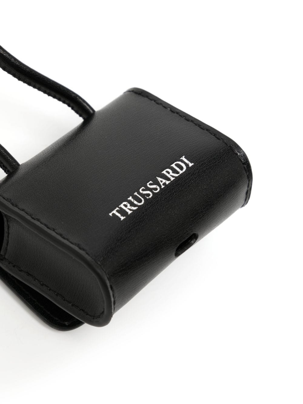Shop Trussardi Logo-plaque Grained Wallet In Black