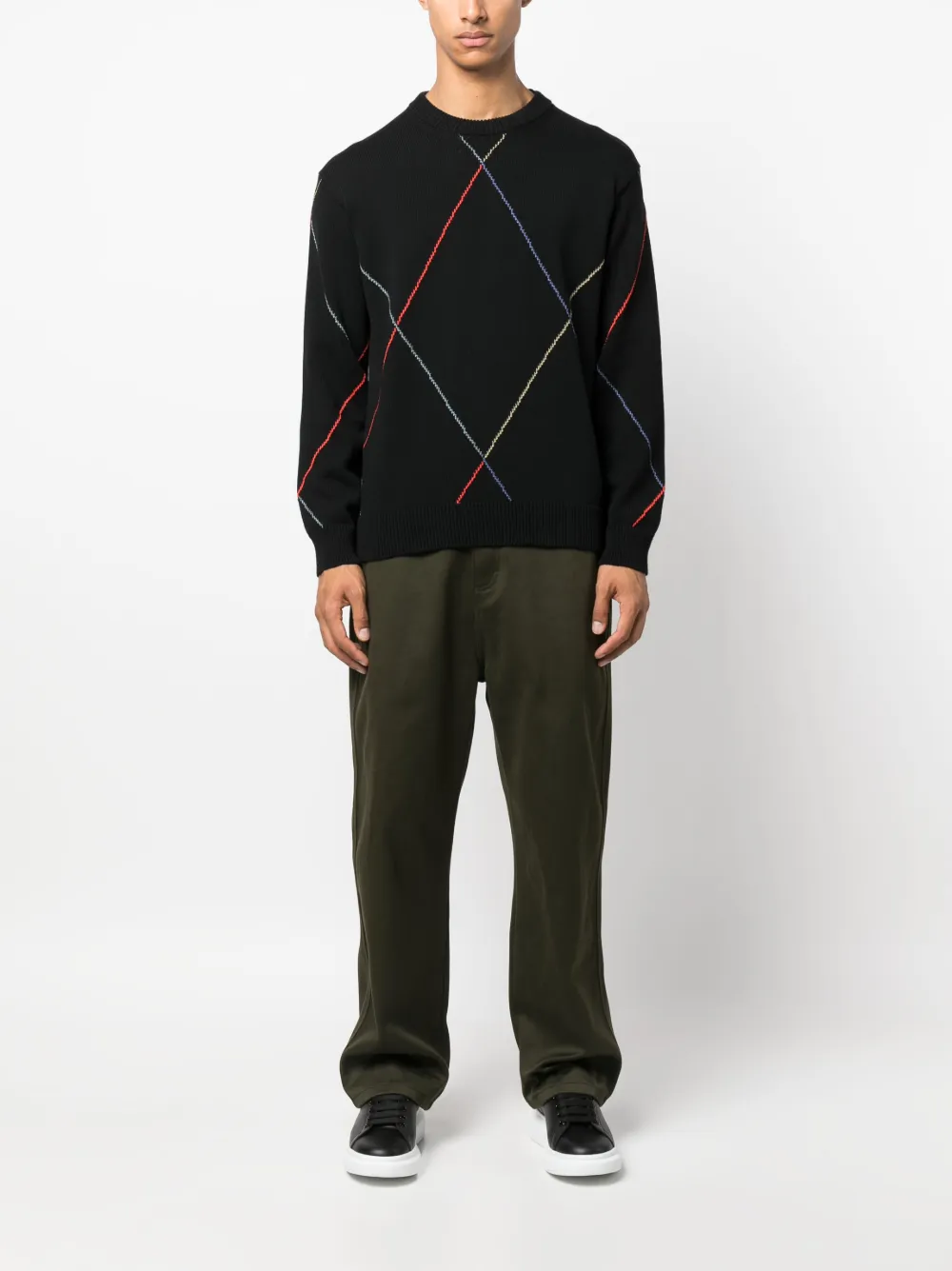 PS Paul Smith Gestreepte trui - Zwart