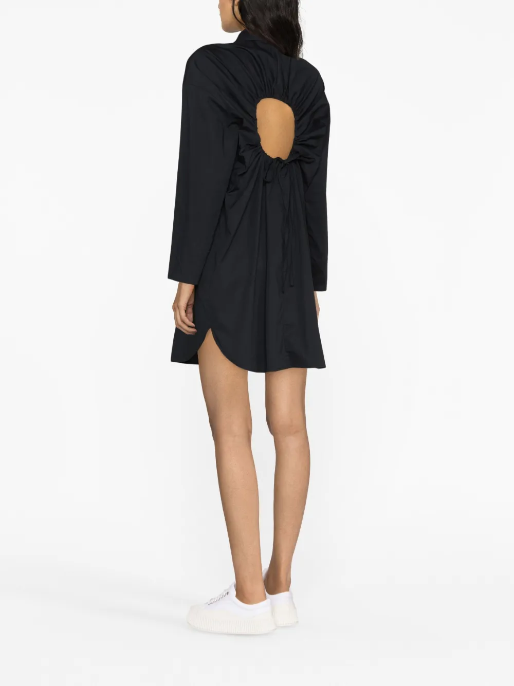 Proenza Schouler White Label Uitgesneden blousejurk - Zwart