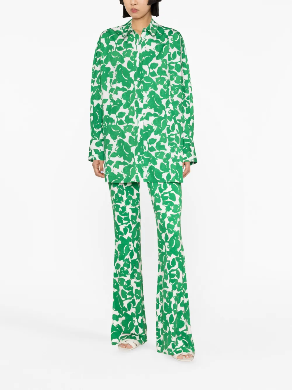 DVF Diane von Furstenberg Blouse met print - Groen